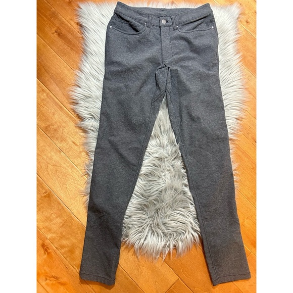 Lululemon ABC Pant Skinny Tech Canvas Heathered Black Size 28 - Picture 5 of 7